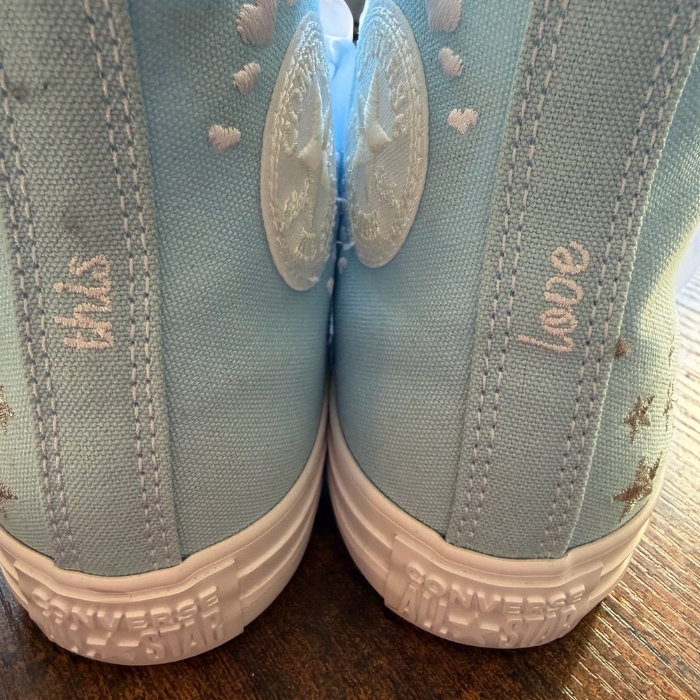 Light Blue High-Top Sneakers - Picture 10 of 16